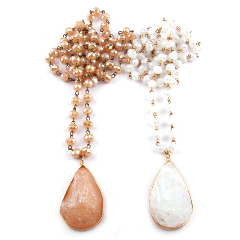 Pendant Necklaces Fashion 8mm Glass Beads Rosary Chain Natural Stone Handmade Necklace Women Jewelry
Pendant Necklaces Fashion 8mm Glass Beads Rosary Chain Natural Stone Handmade Necklace Women Jewelry