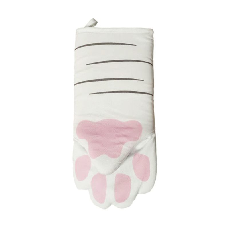 3D Cartoon Cat Paws Oven walls Long cats Bake Insulation Gloves Magnetron Heat resistant Antislip Kitchen gloves