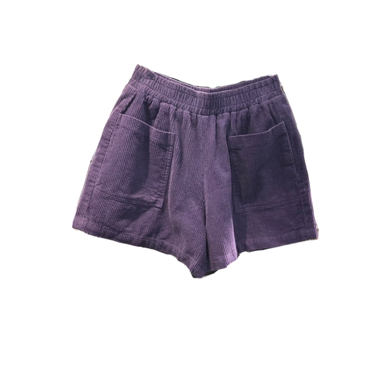 Nomikuma Korean Corduroy Wide Leg Shorts Causal Stretch High Waist Bottoms Spring New Double Pockets Women Short 6E085 210427