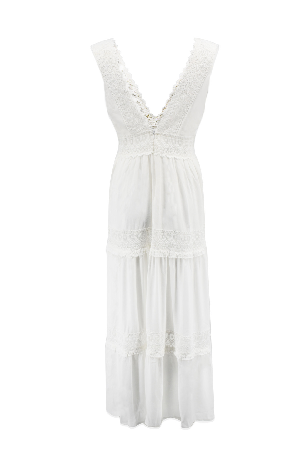 Women Dress Deep V Neck Backless Bohemian es Sleeveless Hollow Out Big Hem Maxi es Sexy Plus Size Summer 210524