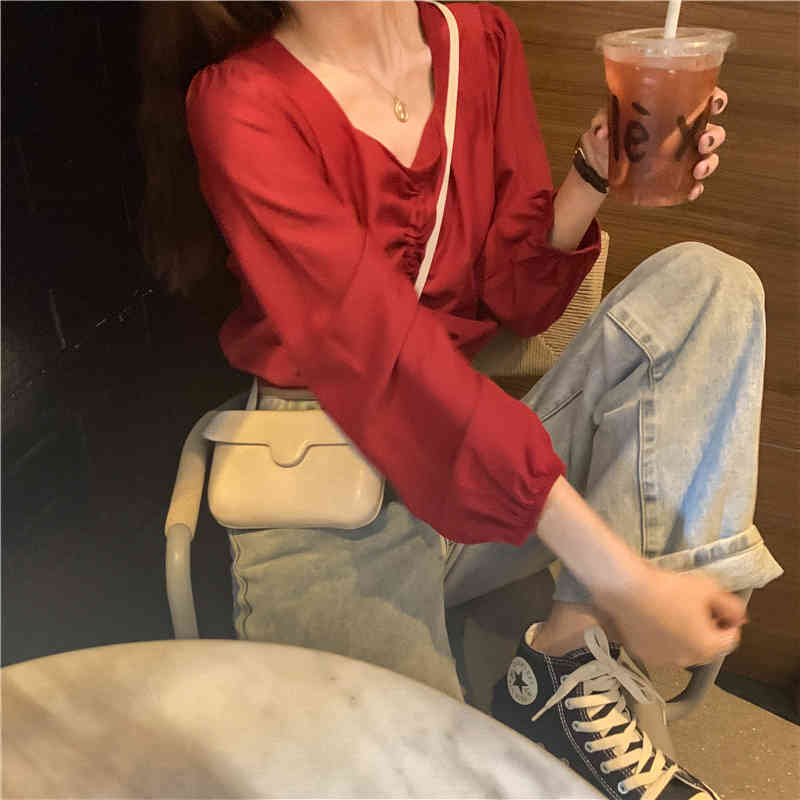 spring Vintage white Shirt female Oversize Tops Long sleeve Girls Blouse Plus Size Summer Women Blouses femme Blusas 210417Z