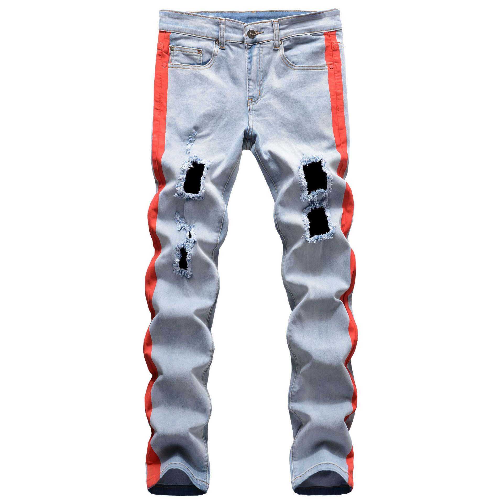 Hip Hop 4 Color Patchwork Jeans Men 2021 Ripped Holes Slim Fit Jeans Pants Men Blue Red Yellow Designer Straight Blue Jeans X0621
Hip Hop 4 Color Patchwork Jeans Men 2021 Ripped Holes Slim Fit Jeans Pants Men Blue Red Yellow Designer Straight Blue Jeans X0621