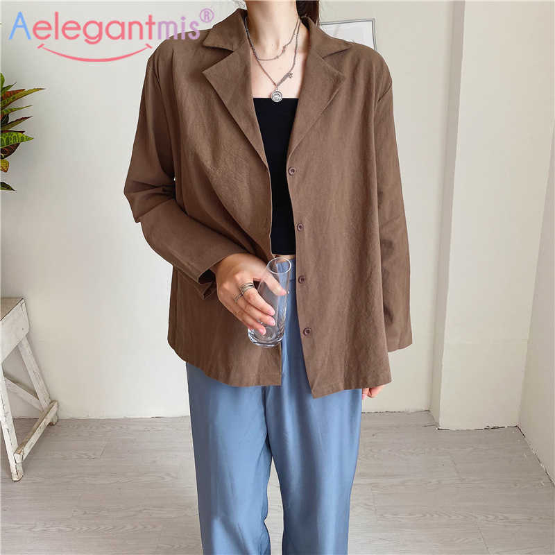 Aelegantmis Linen Thin Slim Women Single Breasted Vintage Blazer Jacket Korean Spring Elegant Office Lady Simple Female 210607, Apricot
Aelegantmis Linen Thin Slim Women Single Breasted Vintage Blazer Jacket Korean Spring Elegant Office Lady Simple Female 210607, Apricot