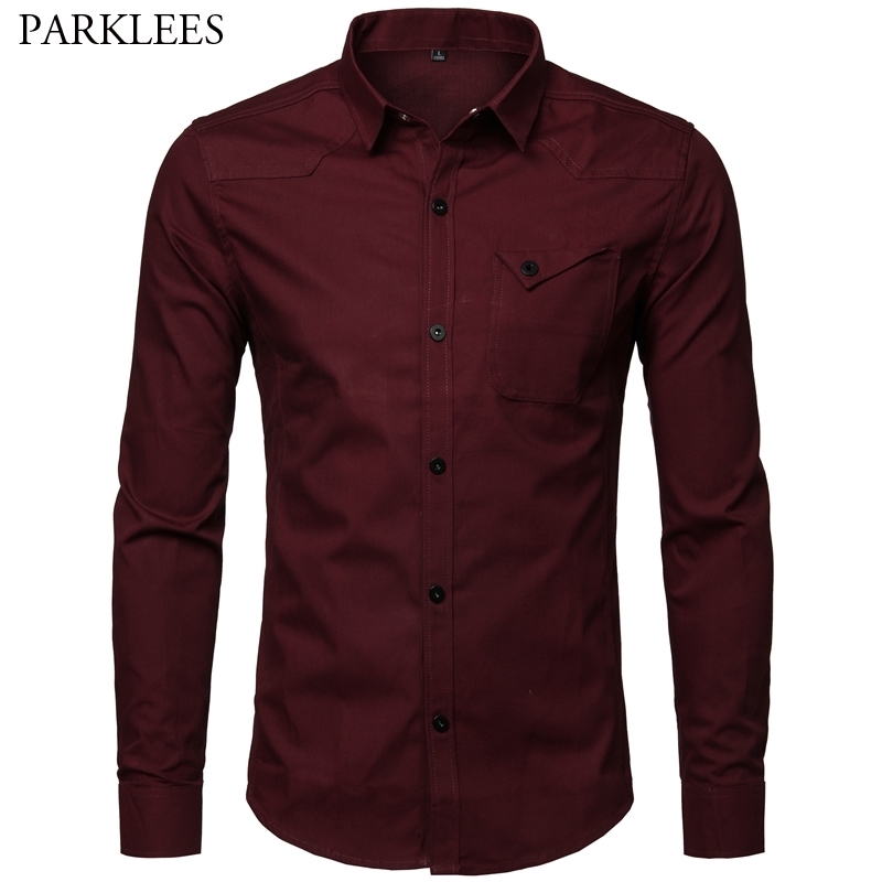 Brand Wine Red Men Dress Shirts Fashion Cotton Men Long Sleeve Business Work Shirt Men Casual Slim Fit Mens Chemise Hombre 210524, Khaki
Brand Wine Red Men Dress Shirts Fashion Cotton Men Long Sleeve Business Work Shirt Men Casual Slim Fit Mens Chemise Hombre 210524, Khaki