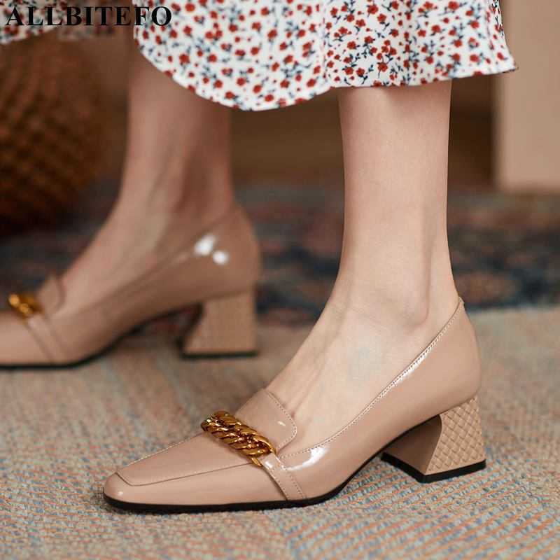 ALLBITEFO thick heel natural genuine leather women heels fashion sheepskin inside high heel shoes office work shoe high heels 210611, As picture
ALLBITEFO thick heel natural genuine leather women heels fashion sheepskin inside high heel shoes office work shoe high heels 210611, As picture