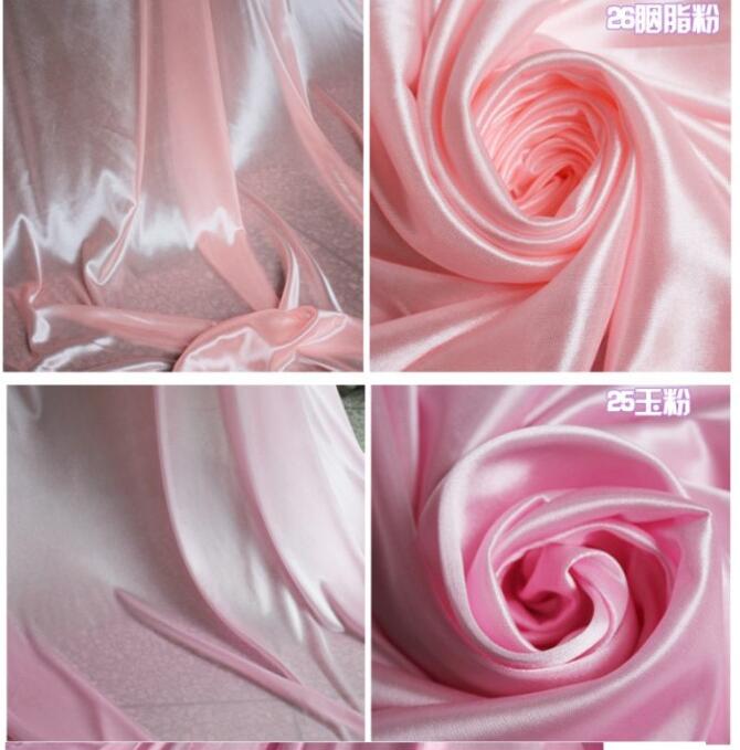 Solid Color Satin Fabric Curtain - Perfect for Wedding Decorations & Performance Costumes (Width 150CM)