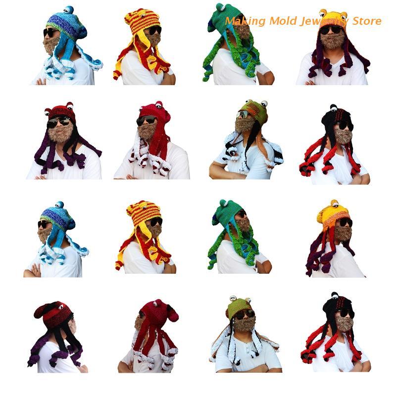 Beanie/Skull Caps Durable Adult Octopus Tentacle Hat Wool Crochet Knitted Hand-Woven For Fall Winter Daily Wear 45BC, Yellow red
Beanie/Skull Caps Durable Adult Octopus Tentacle Hat Wool Crochet Knitted Hand-Woven For Fall Winter Daily Wear 45BC, Yellow red