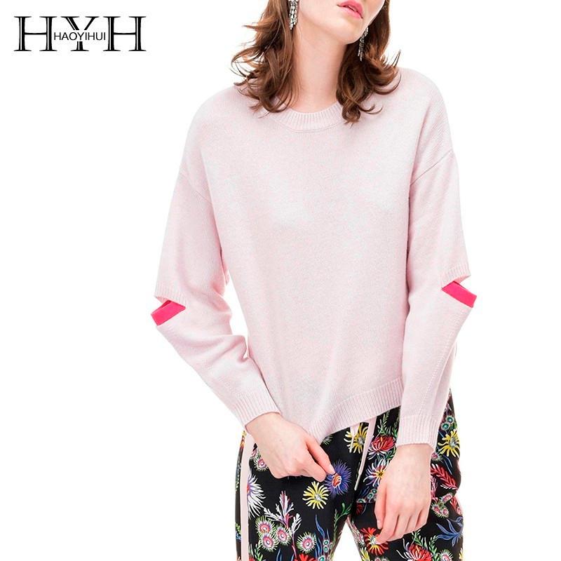 Women' Sweaters HYH Haoyihui Leisure Girl Long Slit Sleeve Sweater Color Collision Splicing Round Collar Pullover Women Knitting O-Neck Top, Pink
Women' Sweaters HYH Haoyihui Leisure Girl Long Slit Sleeve Sweater Color Collision Splicing Round Collar Pullover Women Knitting O-Neck Top, Pink