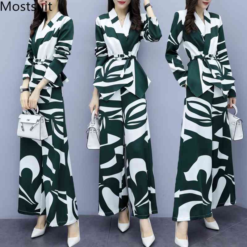 Autumn Elegant Two Piece Sets Outfits Women Plus Size Asymmetrical Tops And Wide Leg Pants Ladies Office Korean Fashion Set 210518, As pictured
Autumn Elegant Two Piece Sets Outfits Women Plus Size Asymmetrical Tops And Wide Leg Pants Ladies Office Korean Fashion Set 210518, As pictured