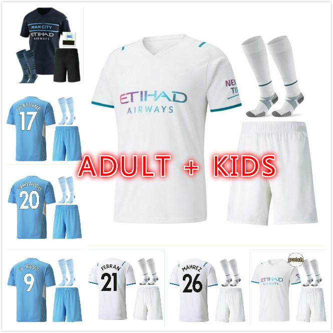 

Manchester soccer jerseys 21 22 city FODEN 2021 2022 Gundogan G.JESUS BERNARDO STERLING FERRAN DE BRUYNE MAHREZ KUN AGUERO men+kids football shirts