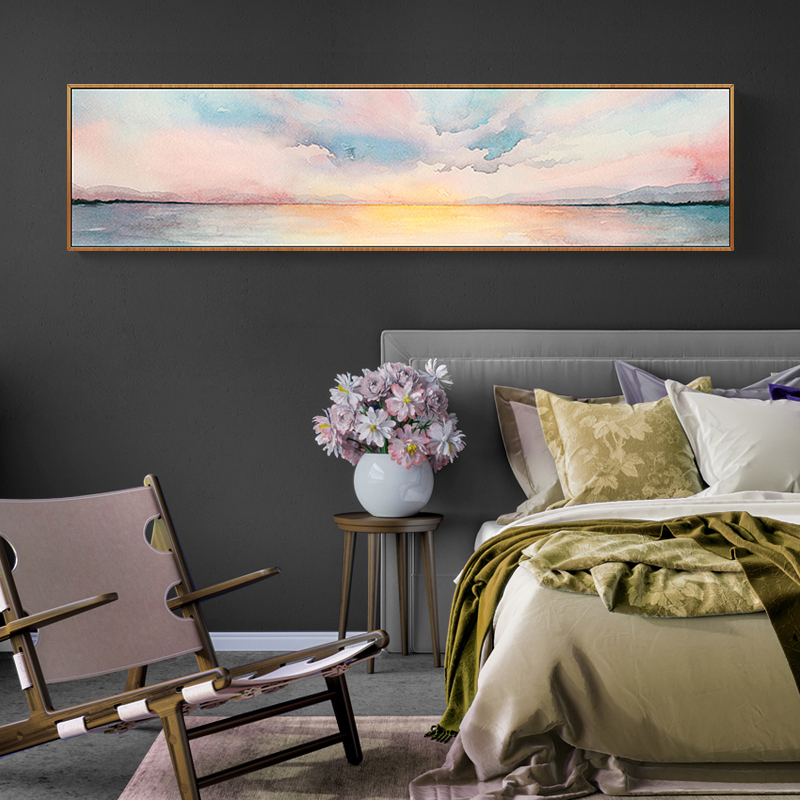 Wall Art Pictures Pink Clouds Seascape Paintings Posters and Prints Pictures For Living Room Landscape Modern Art