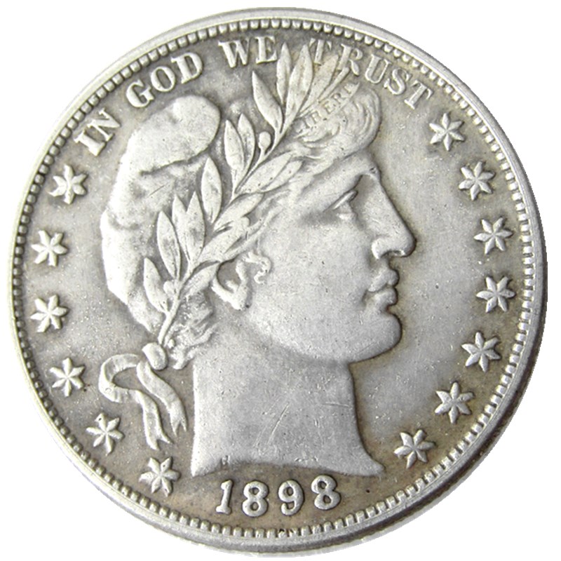 US 1898 P/S/O Barber Half Dollar Craft Silver Plated Copy Decorate Coin metal dies manufacturing factory Price
US 1898 P/S/O Barber Half Dollar Craft Silver Plated Copy Decorate Coin metal dies manufacturing factory Price