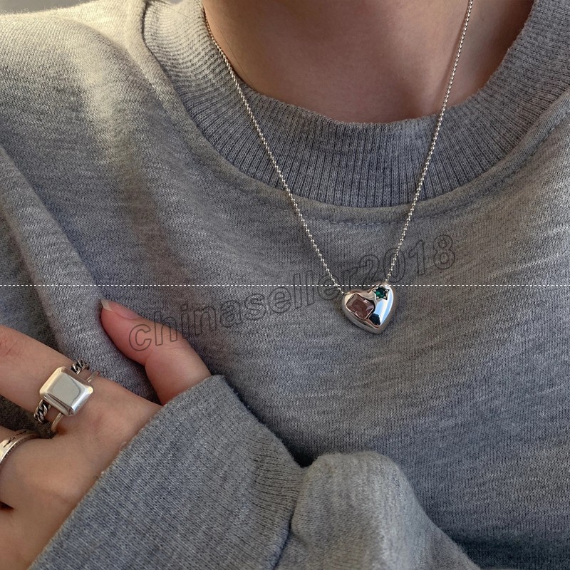 2022 Silver Color Crystal Heart Pendant Necklace Trendy Chic Metal Chain Choker Jewelry
2022 Silver Color Crystal Heart Pendant Necklace Trendy Chic Metal Chain Choker Jewelry