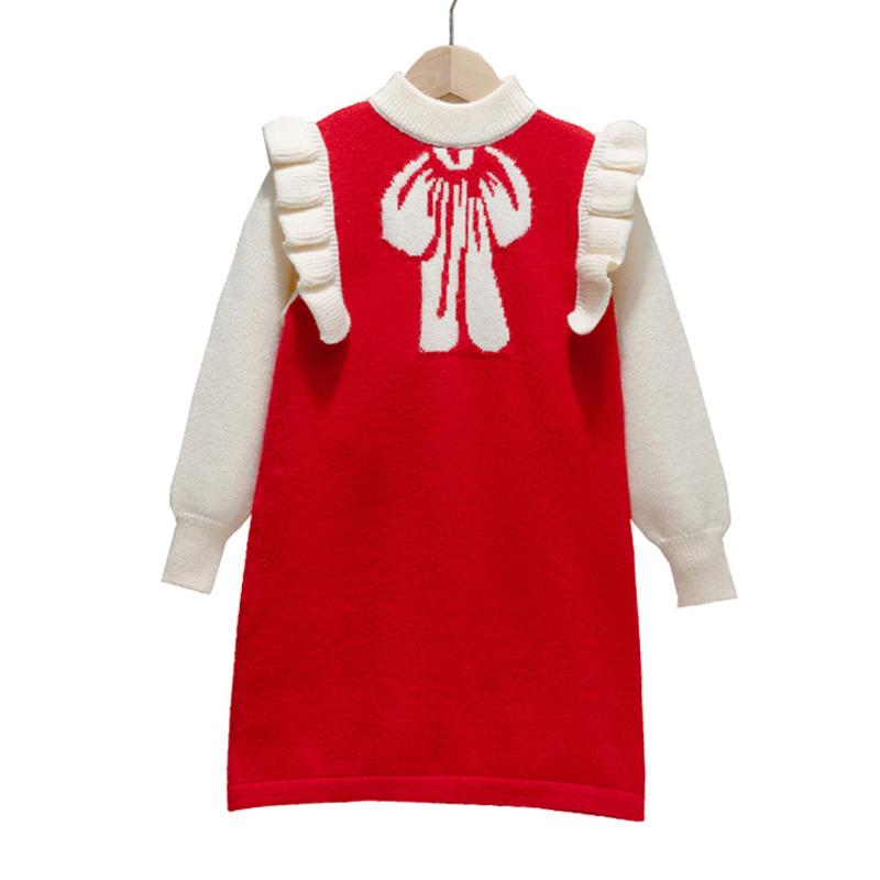 Girl's Dresses Kids For Girls Long Sleeve Knitted Sweater Bow Princess Dress 2022 Spring Children Clothes Christmas Party, Red;yellow
Girl's Dresses Kids For Girls Long Sleeve Knitted Sweater Bow Princess Dress 2022 Spring Children Clothes Christmas Party, Red;yellow