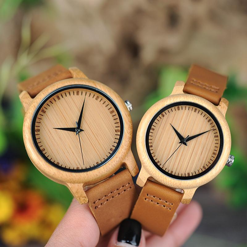 Wristwatches BOBO BIRD Couples Watch Men Women Relogio Masculino Bamboo Wristwatch Genuine Leather Band Engrave Name Customized Gift With Bo
Wristwatches BOBO BIRD Couples Watch Men Women Relogio Masculino Bamboo Wristwatch Genuine Leather Band Engrave Name Customized Gift With Bo