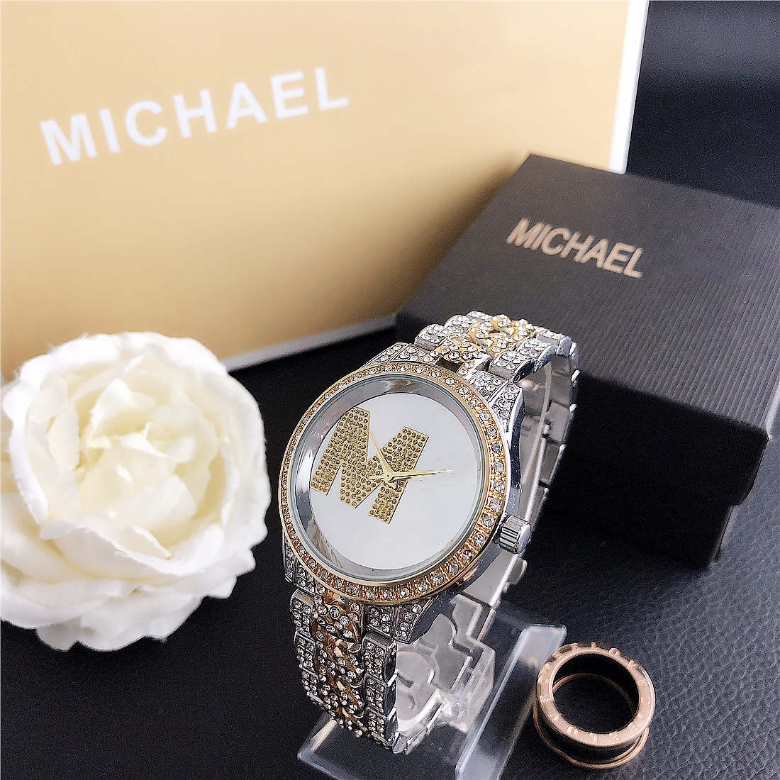 Luxury M brand watch casual womens watches ladies rose gold K fashion dress designer stainless steel strap quartz 5 colors movement gift, Slivery;brown
Luxury M brand watch casual womens watches ladies rose gold K fashion dress designer stainless steel strap quartz 5 colors movement gift, Slivery;brown