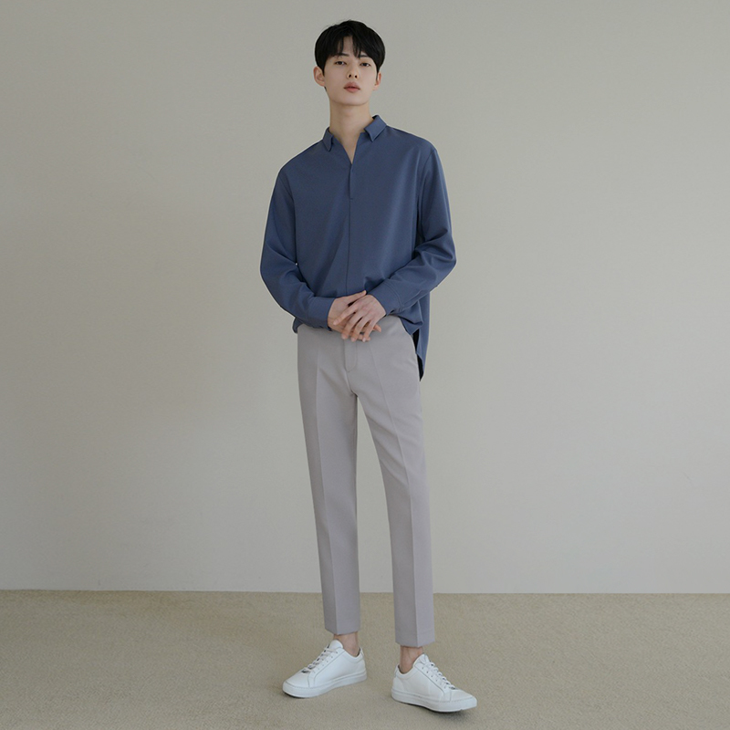 IEFB Korean Streetwear Suit Pants Spring Men's Non Iron Slim Back Elastic Waist Ankle-length Pants For Male 9Y5541 210524