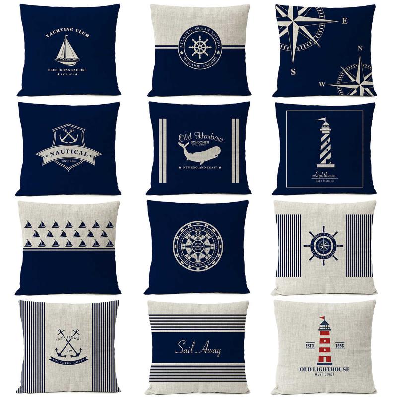 Cushion/Decorative Pillow Navigatie Blauw Kompas Anker Kussensloop Nautische Shell Vis Home Decoratieve Mediterrane Kussen, 17
Cushion/Decorative Pillow Navigatie Blauw Kompas Anker Kussensloop Nautische Shell Vis Home Decoratieve Mediterrane Kussen, 17