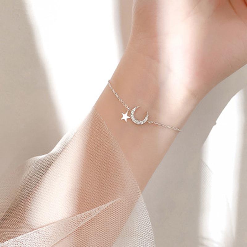 Sterling Crystal Star Moon Charm Bracelet For Women Girls &Bangle Fashion Jewelry Party Women's Fine Accessories Bracelets
Sterling Crystal Star Moon Charm Bracelet For Women Girls &Bangle Fashion Jewelry Party Women's Fine Accessories Bracelets