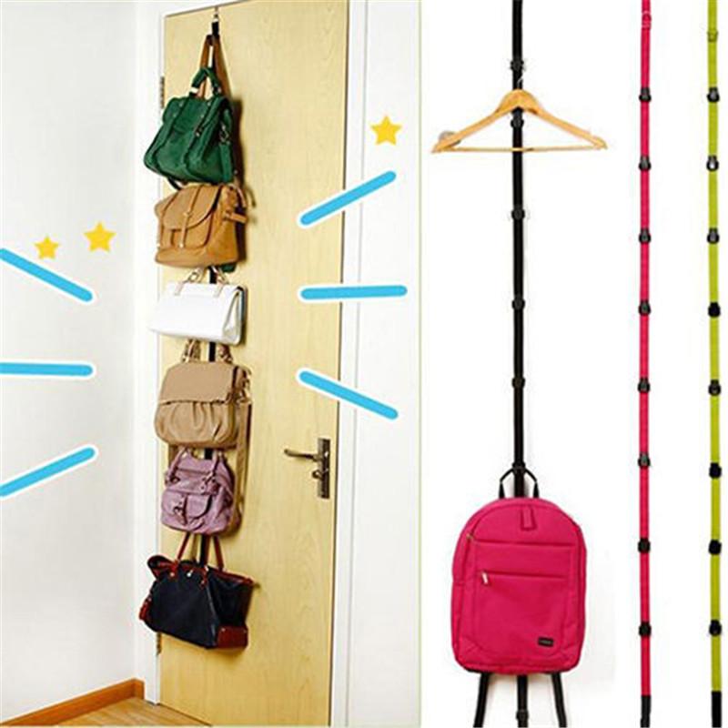 Hooks Rails Over Door Straps Hanger 8 Adjustable Hat Bag Clothes Coat Rack Organizer3947919