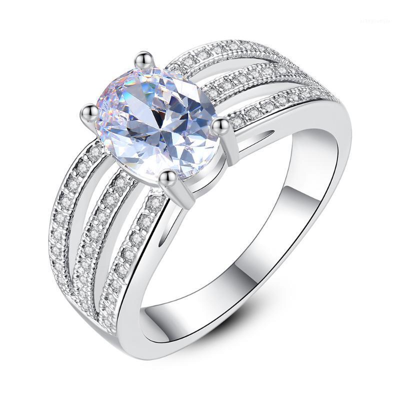 Cluster Rings YuYiJia Oval Zircon Three-Row Drill Egg-Shaped Ring Europe Simple Micro Pave Ornament, Golden;silver
Cluster Rings YuYiJia Oval Zircon Three-Row Drill Egg-Shaped Ring Europe Simple Micro Pave Ornament, Golden;silver