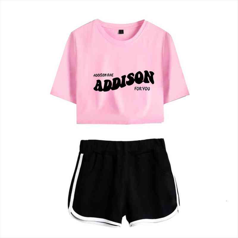 addison rae pop shorts women tracksuits and t-shirts charli damelio two piece sets cool print crop clothes, Gray
addison rae pop shorts women tracksuits and t-shirts charli damelio two piece sets cool print crop clothes, Gray