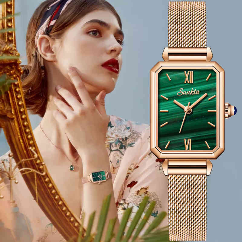 SUNKTA Fashion Women Watches Top Brand Luxury Mesh Belt Ultra-thin Bracelet Watch Full Steel Waterproof Quartz Watch Reloj Mujer 210517, Rose gold black
SUNKTA Fashion Women Watches Top Brand Luxury Mesh Belt Ultra-thin Bracelet Watch Full Steel Waterproof Quartz Watch Reloj Mujer 210517, Rose gold black