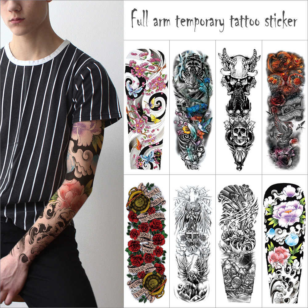 Temporary Tattoo Waterproof Sticker Full Arm Large size flower tiger bird Tatoo Stickers Flash Fake Tattoos Sleeve for Men women
Temporary Tattoo Waterproof Sticker Full Arm Large size flower tiger bird Tatoo Stickers Flash Fake Tattoos Sleeve for Men women
