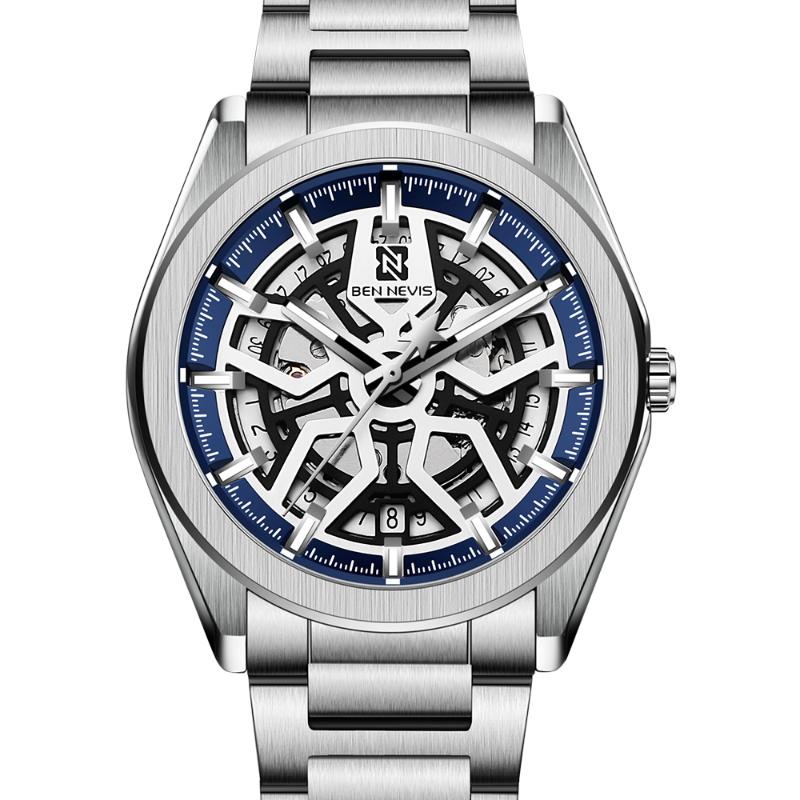 Wristwatches Creative Turntable Calendar Watch Men Auromatice Mechanical Skeleton Military Sport Stainless Steel Strap Self Wind, Silver
Wristwatches Creative Turntable Calendar Watch Men Auromatice Mechanical Skeleton Military Sport Stainless Steel Strap Self Wind, Silver