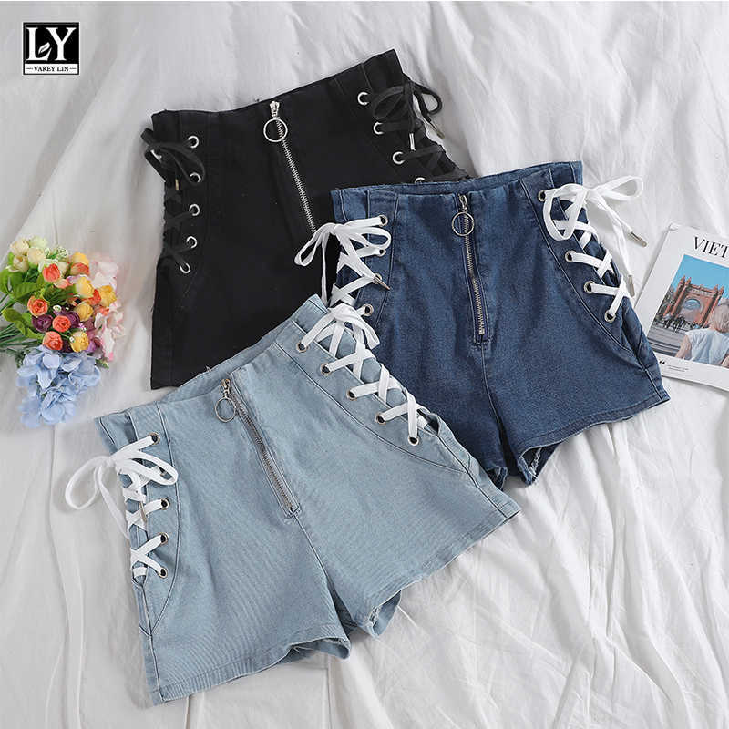 LY VAREY LIN Summer Women High Waist Zipper Wigh Leg Jeans Shorts Casual Female Loose Fit Denim Bandage 210526, Light blue
LY VAREY LIN Summer Women High Waist Zipper Wigh Leg Jeans Shorts Casual Female Loose Fit Denim Bandage 210526, Light blue