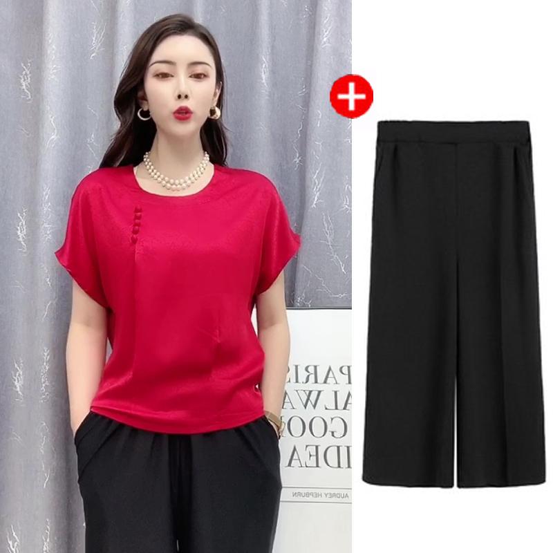 Plus Size Tracksuits Middle-aged And Elderly Women's Sets Spring Summer Short Sleeve T-shirt & Trousers 2 Pcs Pants Suits Mom Elegant Home S
Plus Size Tracksuits Middle-aged And Elderly Women's Sets Spring Summer Short Sleeve T-shirt & Trousers 2 Pcs Pants Suits Mom Elegant Home S