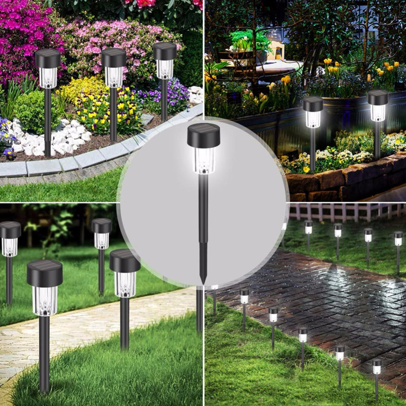 10pcs Outdoor Solar Lights Garden Lights Solar Powered Lamp Lantern Waterproof Landscape Lighting Pathway Yard Lawn Garden Decoration