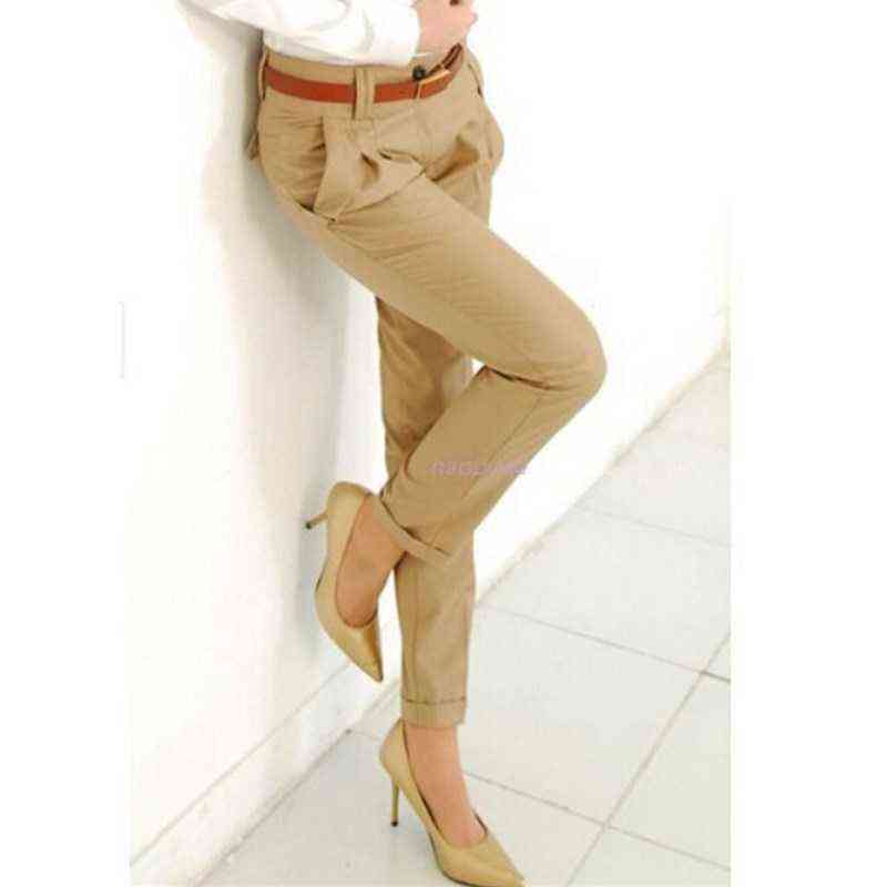 Fashion Spring Summer Autumn Women Pants High Waist Casual Ladies Elegant Silm Plus Size 211115