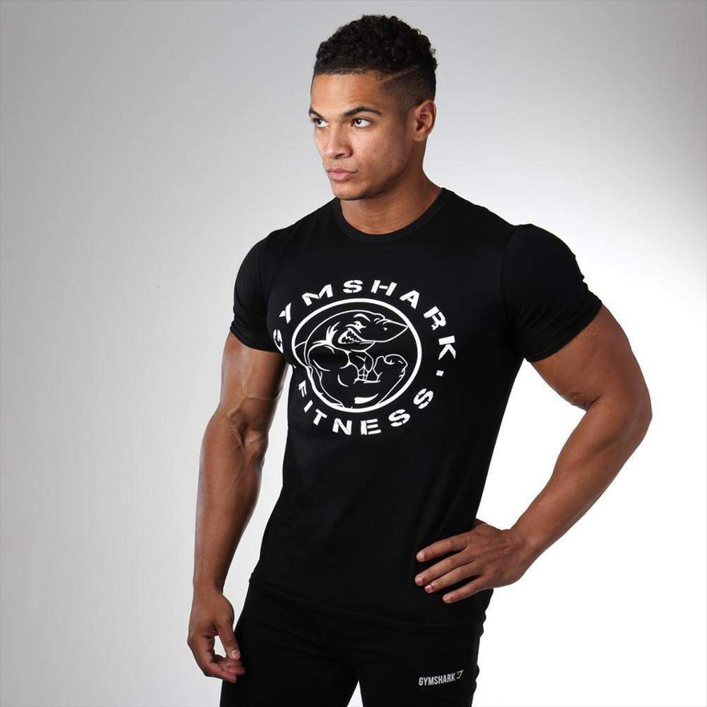short sleeve gyms fitness sports men t shirts cotton male bodybuilding tee summer clothes, White;black
short sleeve gyms fitness sports men t shirts cotton male bodybuilding tee summer clothes, White;black
