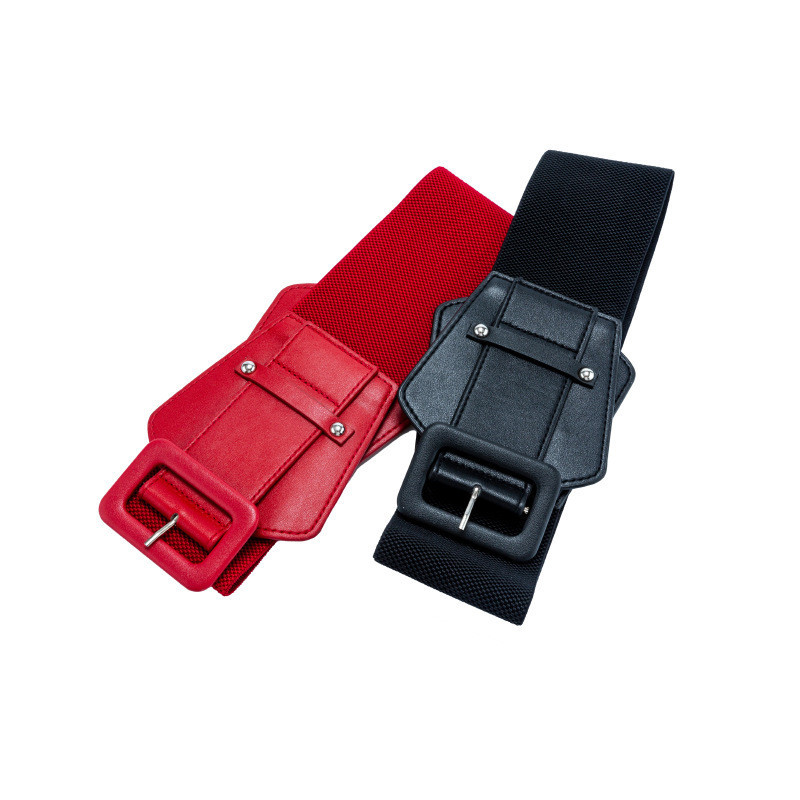 Leisure Square Button Wide Belts Waist Cover Versatile Women Dress Coat Belt Elastic Waistband Wholesale, As pic
Leisure Square Button Wide Belts Waist Cover Versatile Women Dress Coat Belt Elastic Waistband Wholesale, As pic