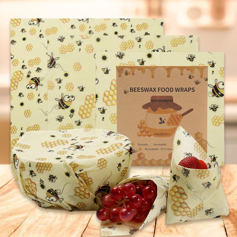 3Pcs Beeswax Wrap Eco Friendly Kitchen Replacement Organic Natural Bees Wax Reusable Mixed Pattern Wraps Disposable Table Covers
3Pcs Beeswax Wrap Eco Friendly Kitchen Replacement Organic Natural Bees Wax Reusable Mixed Pattern Wraps Disposable Table Covers
