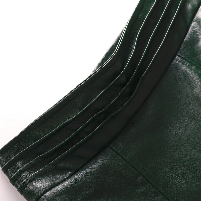 VKBN PU Leather Skirts for Women High Waist Casual Fast Delivery Sexy Skirt for Sex Spring Autumn Fish Tail Is Thin 210507