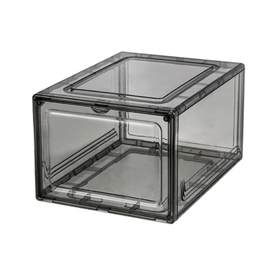 The latest 36X27X20CM thick PET transparent shoe storage box, multi-functional and large-capacity, a variety of styles to choose from, support customi