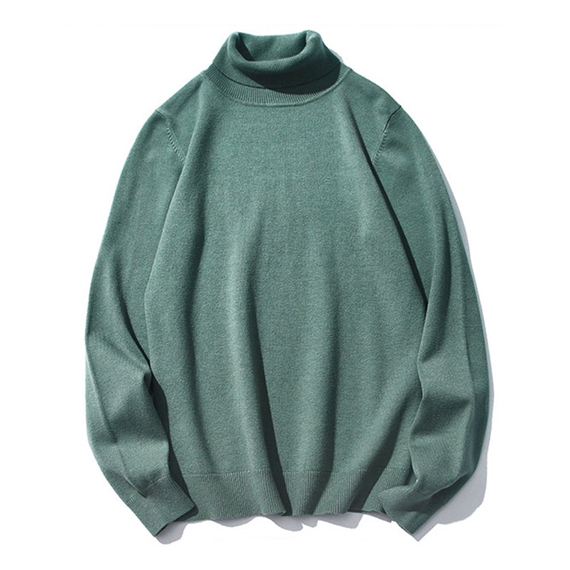 High Quality Fashion Autumn Winter Men's Warm Turtleneck Sweater Casual Comfortable Pullover Thick Sweater Male 210818
