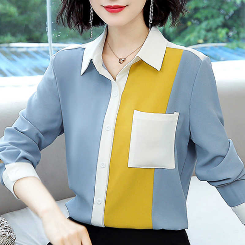 Fashion Woman Blouses Turn Down Collar Office Blouse Ladies Tops Long Sleeve Blouse Women Chiffon Blouse Women Shirt C577 210602, Pink
Fashion Woman Blouses Turn Down Collar Office Blouse Ladies Tops Long Sleeve Blouse Women Chiffon Blouse Women Shirt C577 210602, Pink
