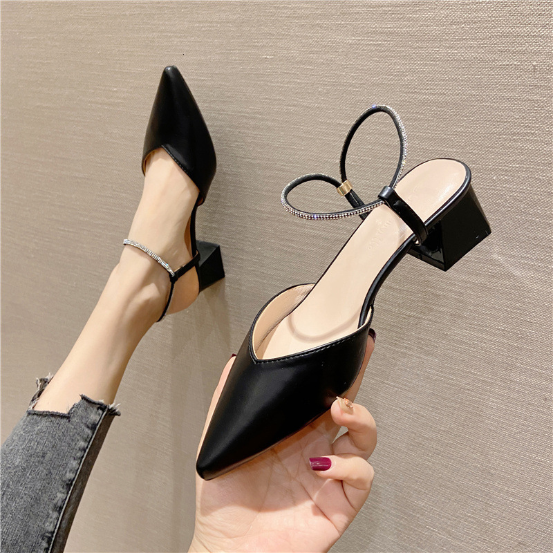 Heel Sandals summer pointed Mid Shoes Women's back empty French high heels women's thick heel temperament diamond sandals 5X9B, 1# shoe box
Heel Sandals summer pointed Mid Shoes Women's back empty French high heels women's thick heel temperament diamond sandals 5X9B, 1# shoe box