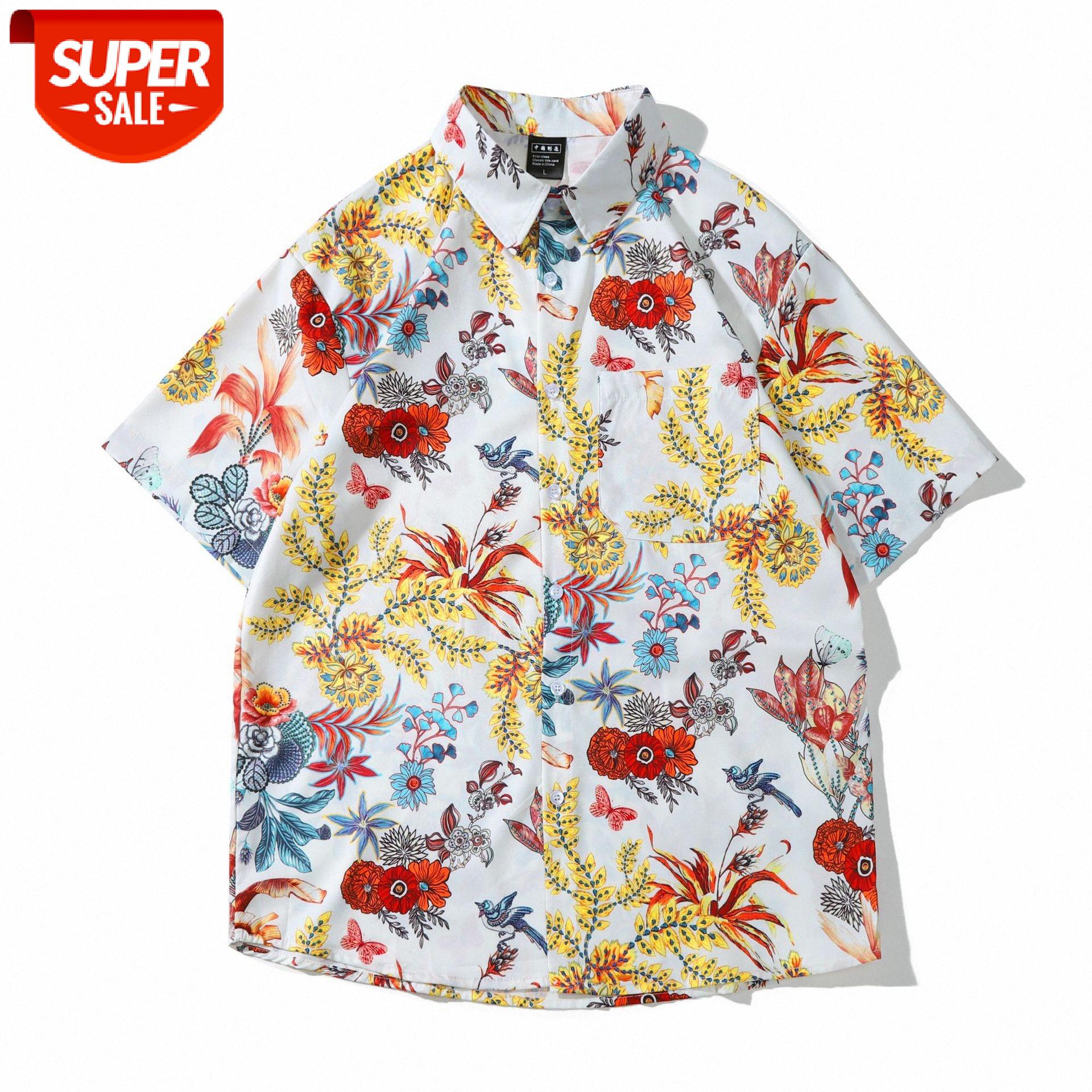 Japanese seaside beach flower shirt short-sleeved men and women loose casual Weiyi full-print half-sleeved #PE8Q, White;black
Japanese seaside beach flower shirt short-sleeved men and women loose casual Weiyi full-print half-sleeved #PE8Q, White;black