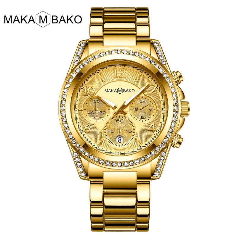 Wristwatches MAKAMBAKO Original Personality Watch Fashion Leisure Quartz Women Watches Stainless Steel Business Rose Gold Waterproof, M-511f
Wristwatches MAKAMBAKO Original Personality Watch Fashion Leisure Quartz Women Watches Stainless Steel Business Rose Gold Waterproof, M-511f