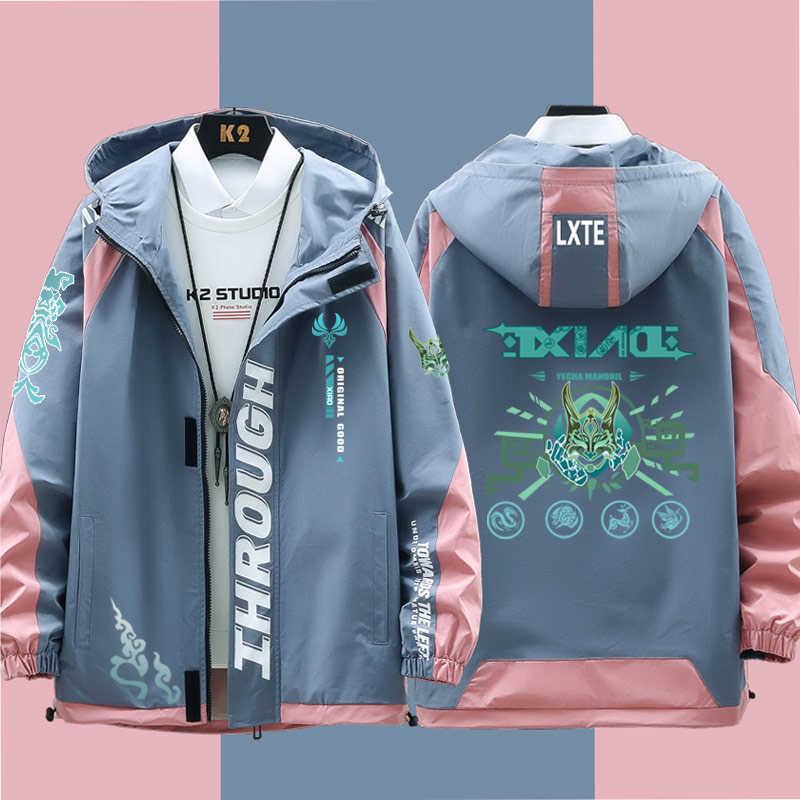 Genshin Impact Cosplay Costume Xiao Long sleeve Fashion jacket coat Game clothes Unisex Hoodie Zipper Hooded Sweatshirt New Top Y0913