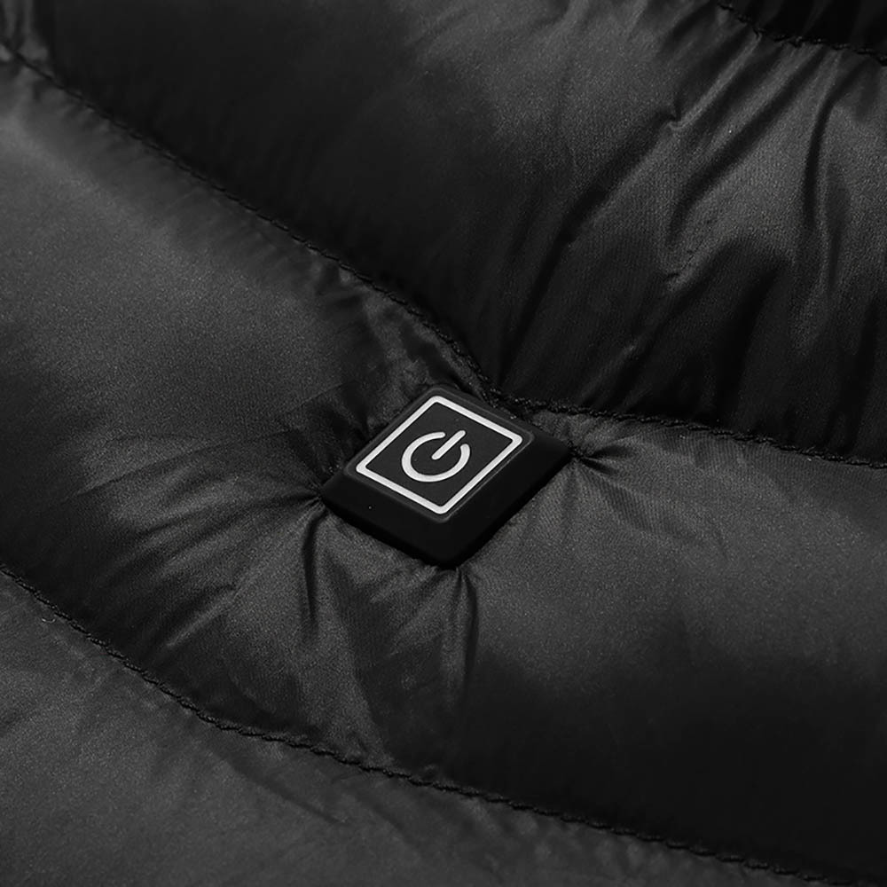 est Men Winter Warm USB Heating Jackets Smart Thermostat Pure Color Hooded Heated Clothing Waterproof Warm Coats B0829 210518