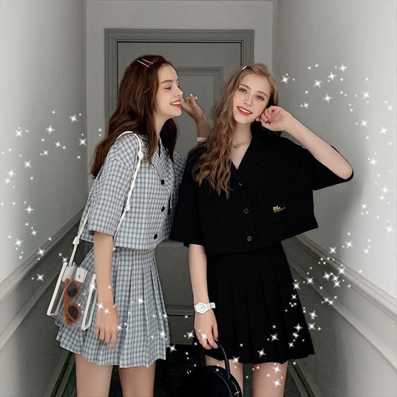 suit short sleeve blazer womens tracksuits and plaid skirts 2 piece set women clothes tracksuit summer preppy clothe loose two, Gray
suit short sleeve blazer womens tracksuits and plaid skirts 2 piece set women clothes tracksuit summer preppy clothe loose two, Gray