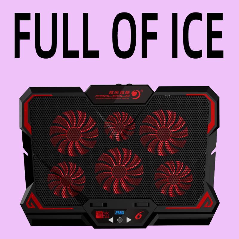 Inch Gaming Laptop Cooler Six Fan Led Screen Two USB Port 2600RPM Cooling Pad Notebook Stand For Pads
Inch Gaming Laptop Cooler Six Fan Led Screen Two USB Port 2600RPM Cooling Pad Notebook Stand For Pads