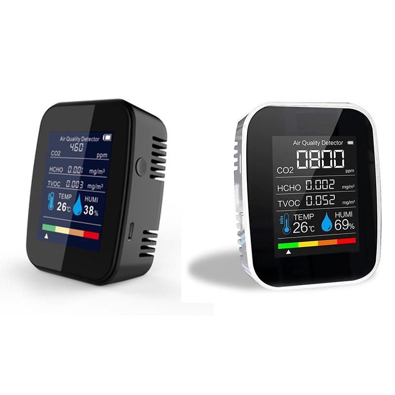 Gas Analyzers 5 In1 Air Quality Monitor CO2 Meter Digital Temperature Humidity Sensor Tester Carbon Dioxide TVOC HCHO Detector
Gas Analyzers 5 In1 Air Quality Monitor CO2 Meter Digital Temperature Humidity Sensor Tester Carbon Dioxide TVOC HCHO Detector