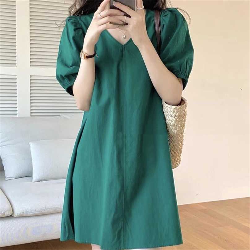 Puff Sleeve Retro Summer Lazy Sexy Slim Elegant V-Neck Loose Office Lady Solid Streetwear Mini Dresses Vestidos 210525, Yellow
Puff Sleeve Retro Summer Lazy Sexy Slim Elegant V-Neck Loose Office Lady Solid Streetwear Mini Dresses Vestidos 210525, Yellow