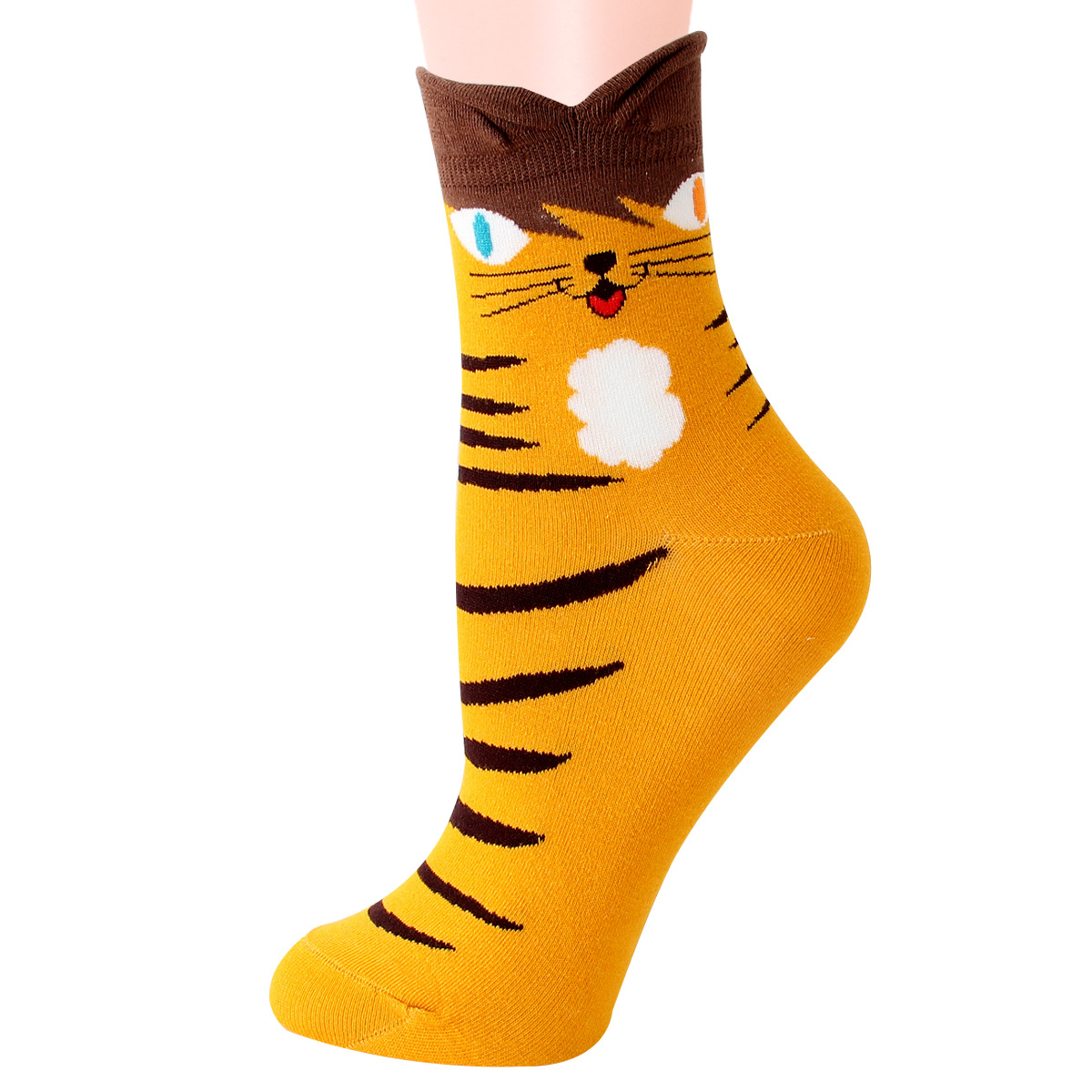Autumn and Winter New Cat Cute Cotton Socks Casual Adult Socks Large Female2511642